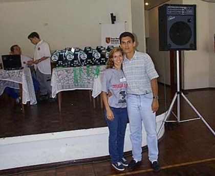 Federao Catarinense de Xadrez - FCX - Prmios, o Presidente e Secretria da FCX (esposa)