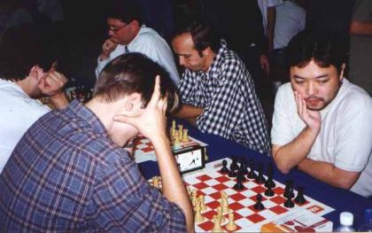 Federao Catarinense de Xadrez - FCX - Ala direita: H.Matsuura, Horst e Wolf