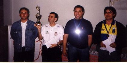 Federao Catarinense de Xadrez - FCX - Eduardo Sperb (rbitro), Marco Cordeiro (1), Haroldo Cunha (2) e Nilo Feliciano (3)