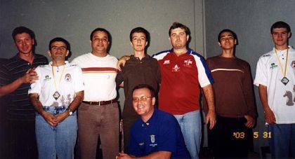 Federao Catarinense de Xadrez - FCX - Lupato, Cordeiro, Cunha, Frana, Gauche, Fier e Bueno e Bueno Jr.