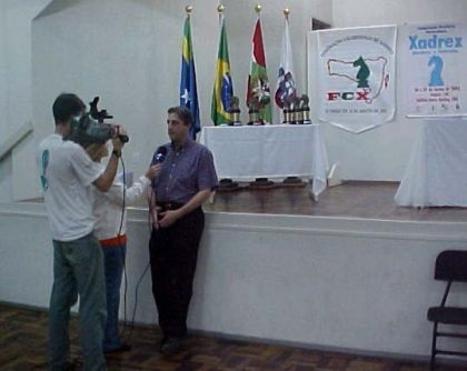 Federao Catarinense de Xadrez - FCX - Pres.FCX - entrevista TV local