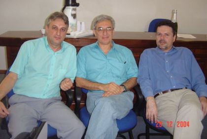 Federao Catarinense de Xadrez - FCX - Gilson Chrestani (SC), Jos L.Arago(RS) e Julio Lapertosa(MG)