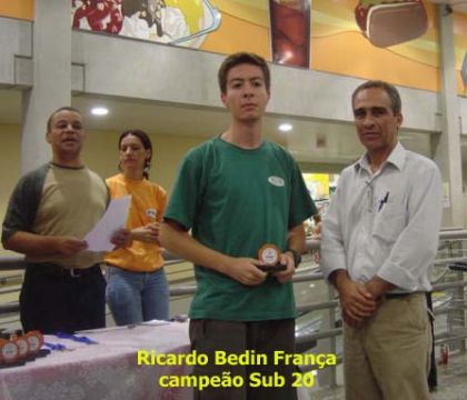 Federao Catarinense de Xadrez - FCX - Ricardo sendo premiado