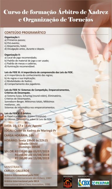 Dúvidas sobre Arbitragem no Xadrez - Regras FIDE