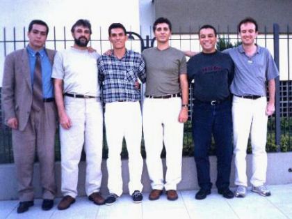 Federação Catarinense de Xadrez - FCX - Achutti, Chrestani (Vice), Berti (Presidente), Renan(Conselho Fiscal), Haroldo(D.Técnico) e Pablo