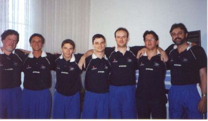 Federao Catarinense de Xadrez - FCX - MI Trois, Chemim, Kaiser, Jailson, Pablo, Braitt e Chrestani - (FLN) Eq. campe JASC 2000