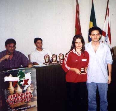 Federação Catarinense de Xadrez - FCX - Juliana Choma PR e Lucio SC