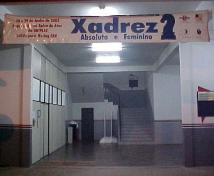 Federação Catarinense de Xadrez - FCX - Recepção com faixa