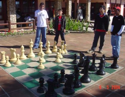 Federação Catarinense de Xadrez - FCX - xadrez gigante