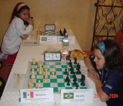 Federação Catarinense de Xadrez - FCX - Amanda e Daphne